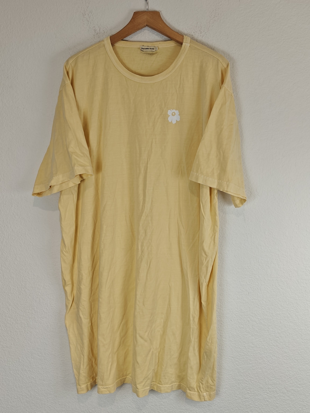 Marimekko Estrid Unikko Placement Oversized T-Shirt Dress L Cotton Minimalist